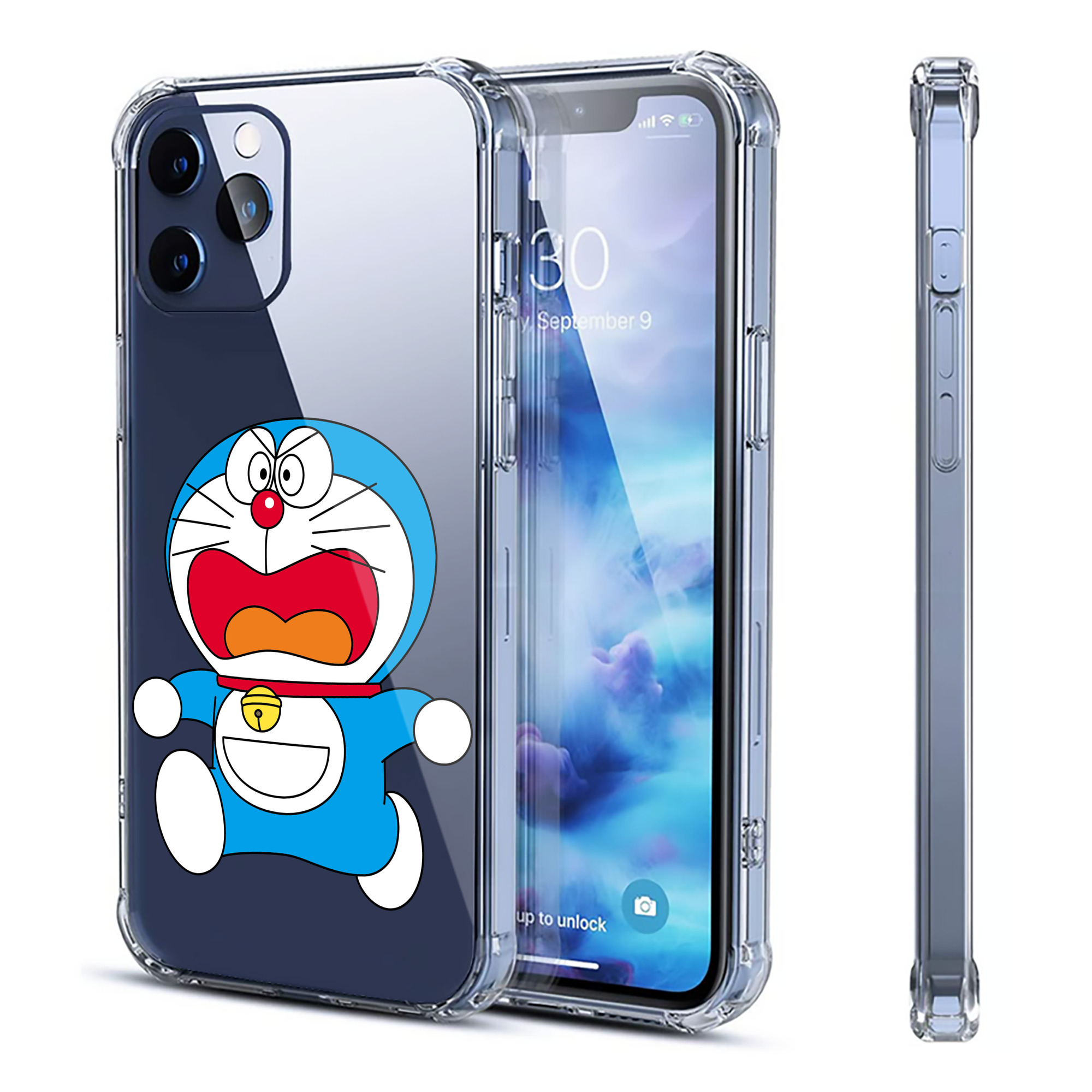 （画像用） ドラえもん Doraemon 【iPhone 12シリーズ対応】透明スマホケース（クリアソフトケース）